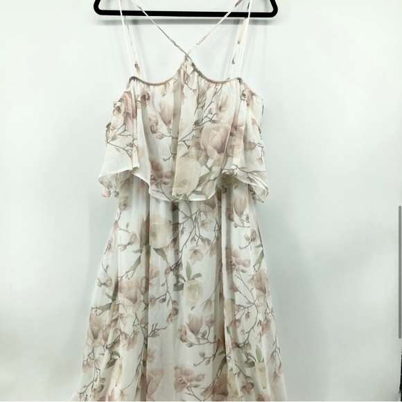 SHOW ME YOUR MUMU Rebecca Ruffle Chiffon Floral Print Maxi Dress - Picture 5 of 9